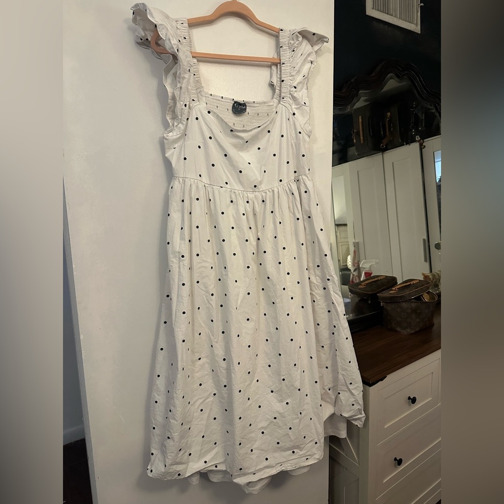 Arula White Polka Dot Dress